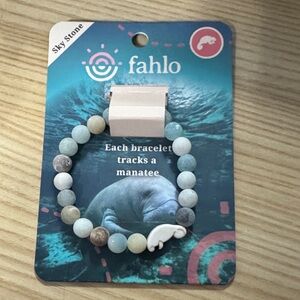 Fahlo Sky Stone Bracelet - Blue and Tan